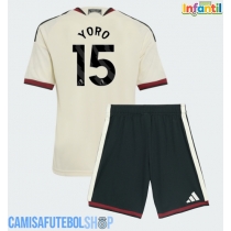 Camisa de time de futebol Manchester United Leny Yoro #15 Replicas 3º Equipamento Infantil 2026-27 Manga Curta (+ Calças curtas)